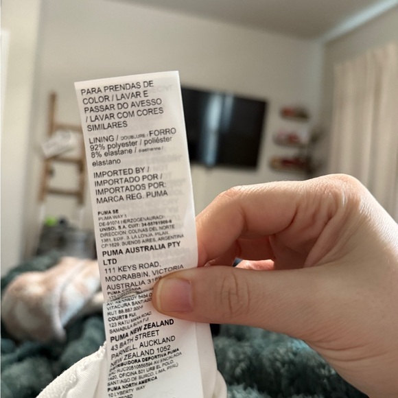 NWOT Puma Girl Kid Size XL White Shortie Shorts Dance Athletic Gymnastics - Picture 9 of 9